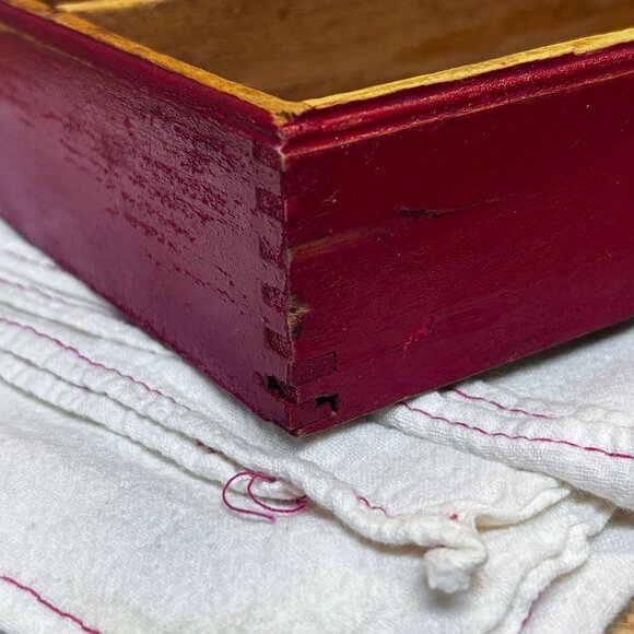 Rustic Flatware Tray, Old Wood Drawer Insert 13.5 in – Primitive Kitchen Organiz - Picture 3 of 10